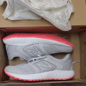 Brand New/ New Balance Gray and Pink Athletic Shoes with Fresh Foam